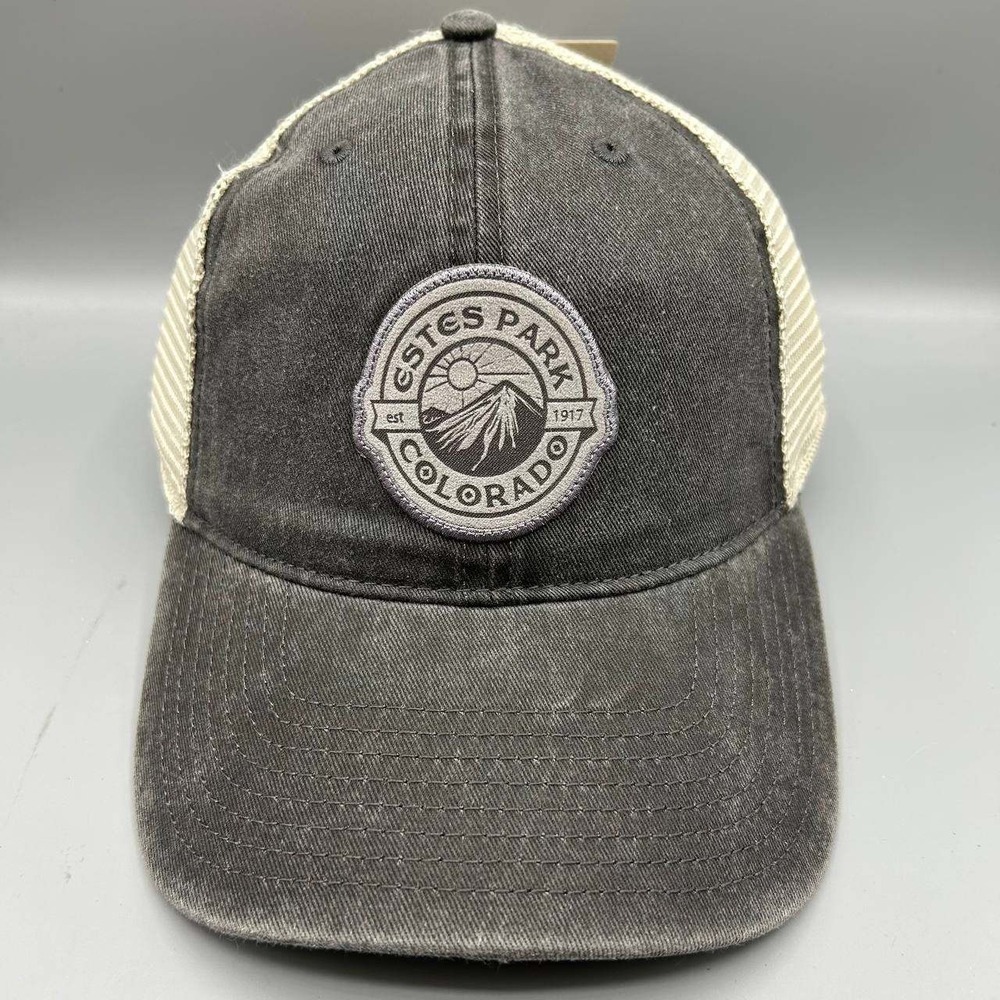 Estes Park Colorado Trucker Hat Men Gray The Game Strap Back Cap New